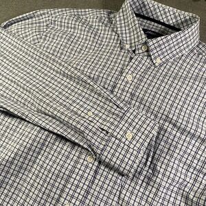 Johnnie-O Mens XXL Blue Plaid Button Down Shirt Benjamin Dawn Performance